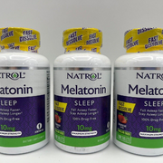 Lot Of 3 Natrol Melatonin 10mg Maximum Strength Fast Dissolve Fall Asleep Faster