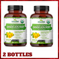 2 Bottles Organic DANDELION ROOT Extract 120 Caps Non-GMO All-Natural ZAZZEE