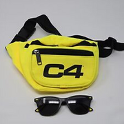 C4 Energy Drinks Promotional Fanny Pack Yellow with Sunglasses