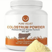 Pure Velvet Colostrum Powder, Premium Bovine 10 Ounce (Pack of 1)