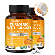 Glucosamine & Chondroitin + Turmeric Curcumin with Ginger Joint Support 120 Caps