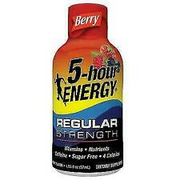 5 Hour Energy Berry Flavor 12 Count Box 1.93 ounce Shots Sugar Free Hr Five