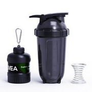 18oz Protein Shaker Bottle - Shaker Cup with Powder Funnel & Mixer - Dishwash...