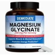 Magnesium Glycinate Fully Chelated for Adults & Kids 240 mg Elemental 90 caps