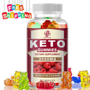 Keto BHB Gummies For Fat Burn ACV Weight Loss Detox Keto Diet Pills 60 Gummy