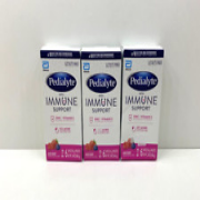 3 NEW Pedialyte With Immune Support Electrolyte Mixed Berry 18 Packets 09/2024