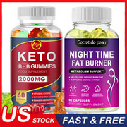 Keto Gummies Weight Loss & Belly Fat Night Time Fat burner Lose Weight 60 Pills