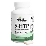 Vitamin Overstock 5-HTP 200mg, 60 Capsules (5-Hydroxytryptophan) - Gluten Free