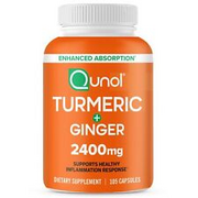 Qunol Turmeric Curcumin wth Black Pepper Ginger 2400mg Turmeric Extract with 95%