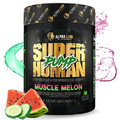 ALPHA LION Superhuman Pump Pre Workout Powder, Nootropic Caffeine & Stim Free Preworkout Supplement, Nitric Oxide Booster, Muscle Gainer, Energy & Focus (42 Servings, Muscle Melon Flavor)
