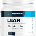 Transparent Labs Lean Pre-Workout - Body Recomposition Pre Workout for Men and Women with Acetyl L-Carnitine, Beta Alanine Powder, & PurCaf Organic Caffeine Powder - 30 Servings, Orange