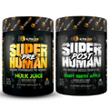 ALPHA LION Superhuman Pre Workout Powder & Post Workout Recovery Bundle, Sustained Energy & Focus + Lean Muscle Growth, Strength & Volume (Hulk Juice & Gainy Smith Apple)