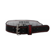 Chiba 40810 Leather Training  Belt (Black/Red) M