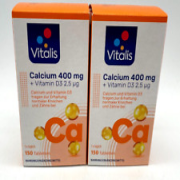 2x Vitalis Calcium 400 mg je 150 Tabletten Neu