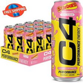 Cellucor C4 Energy Drink, STARBURST Strawberry, Carbonated Sugar Free