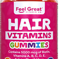 Hair Gummy Vitamins with Biotin 5000 Mcg Vitamin A, D, E & C to Support Hair Gro