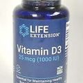 Life Extension Vitamin D3 25 mcg (1000 iu) - 250 Softgels (JANUARY 2023)