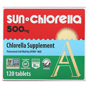 Sun Chlorella Sun Chlorella A 500 mg 120 Tablets Gluten-Free, GMP Quality