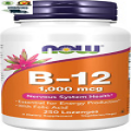 NOW Supplements, Vitamin B-12 1,000 Mcg with Folic Acid, Nervous System Health*,