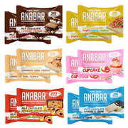 Anabar Protein Bar, Variety Pack 12 Bars, 6 Different Flavors