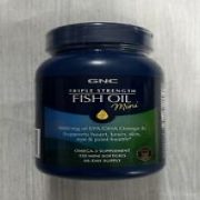 GNC Triple Strength Fish Oil Mini 1000mg EPA/DHA Omega-3s 120 Softgels Exp 03/25