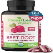 Forest Leaf Organics Beet Root with Ginger and Grape Seed - 120 caps - 12/2026