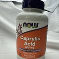 NOW Foods Caprylic Acid Supplement, 600 mg, 100 softgels, Exp 07/26