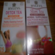 Hyleys Slim Tea Goji Berry & Detox Tea lemon 25 bags each exp 9/2024+