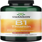 Swanson Vitamin B1 (Thiamin) - Promotes Healthy Metabolism and Provides Energy S