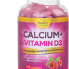 Sugar Free Calcium Gummy Bites plus 400 IU Vitamin D3, Bone Health & Immune Supp