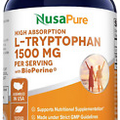 Nusapure L-Tryptophan 1500Mg 200 Vegetarian Caps (Non-Gmo, Gluten Free) Bioperin