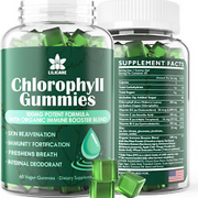 Sugar Free Chlorophyll Gummies - with Unfiltered ACV, Sea Moss & Elderberry, Ech