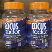 2X Focus Factor Nutrition for the Brain 60 Gummies EA  Fruit Flavor Exp 4/2024