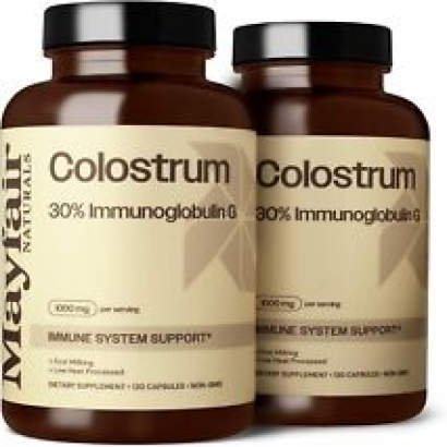 Colostrum Supplement 1000mg, 120 Capsules, 30% IgG, 120 Count (Pack of 2)