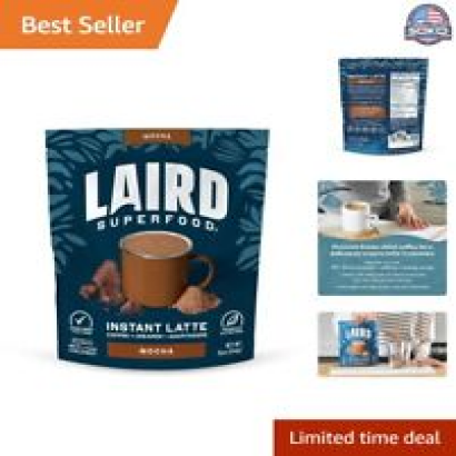 Premium Mocha Instant Latte with Adaptogens and Superfood Creamer - 16 oz Bag