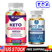 Keto Diet Pills 20,000mg/Keto Gummies 150000mg ACV Weight Loss Fat burner, Detox