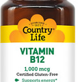 Country Life Vitamin B12, Supports Energy & Red Blood Cell Production, 1000Mcg,