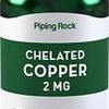 Chelated Copper 2 mg | 300 Tablets | Vegetarian, Non-GMO, Gluten Free Supplement