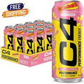 Cellucor C4 Energy Drink, STARBURST Strawberry, Carbonated Sugar Free Pre Workou
