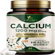 Calcium 1200mg Plus 1600 IU Vitamin D3 - Immune Support & Bone Health Support