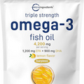 Micro Ingredients Triple Strength Omega 3 Fish Oil 4200mg EPA + DHA 240 Softgels