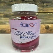 Bariatric Fusion Iron Soft Chew with Vitamin C Cherry Flavored Iron Exp 05/2025