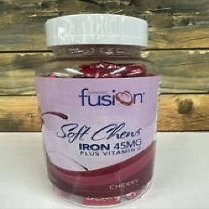 Bariatric Fusion Iron Soft Chew with Vitamin C Cherry Flavored Iron Exp 05/2025