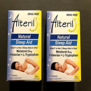 (2) New Boxes Alteril - Sleep Aid All Natural - 60 Tablets Per Box