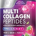 Multi Collagen Peptides Powder Supplement - 5 Hydrolyzed Protein Collagen For...