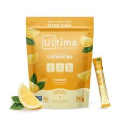 Ultima Replenisher Daily Electrolyte Drink Mix – Lemonade 20 Stickpacks – Hyd...