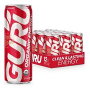 GURU Original Organic Energy Drinks, Clean Energy Drink with Plant Based Natu...