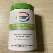 Rainbow Light Calcium Citrate 120 Mini-Tablets With Vitamin D Exp 04/25