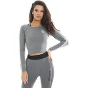 Gold's Gym Ladies Cropped Sweater - Grey, XS