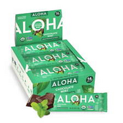 ALOHA Plant Based Protein Bars Chocolate Mint 14g Protein (Pack of 12) Delicious